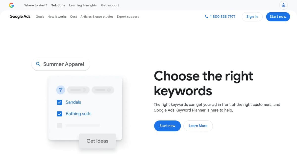 Screenshot of Google Keyword Planner, captured October 2026