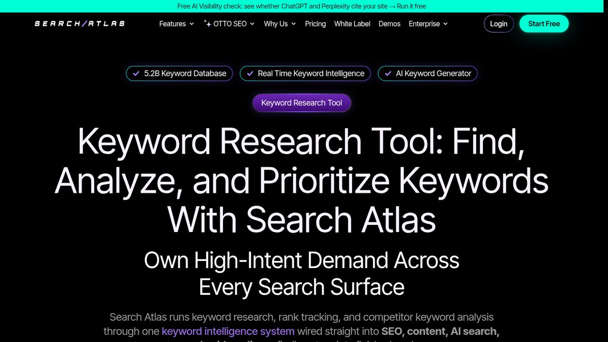 Screenshot of Search Atlas, captured October 2026